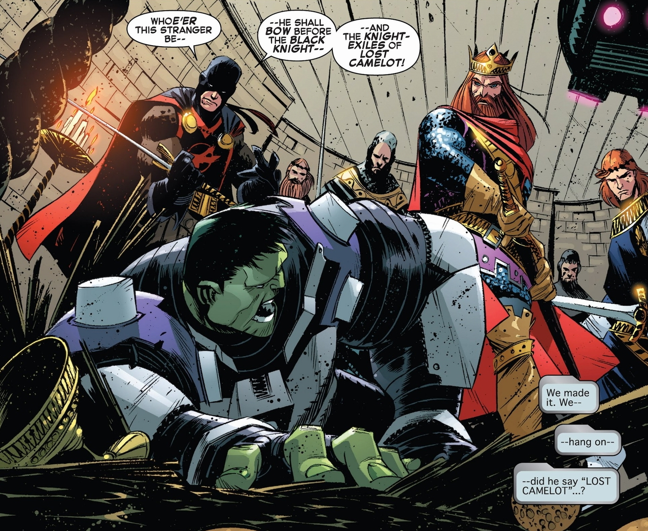 hulk panel with Arthur and Black Knight